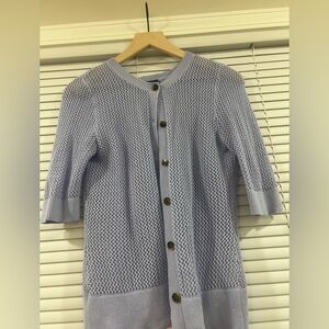 Ann Taylor Light Purple Button-Up Cardigan